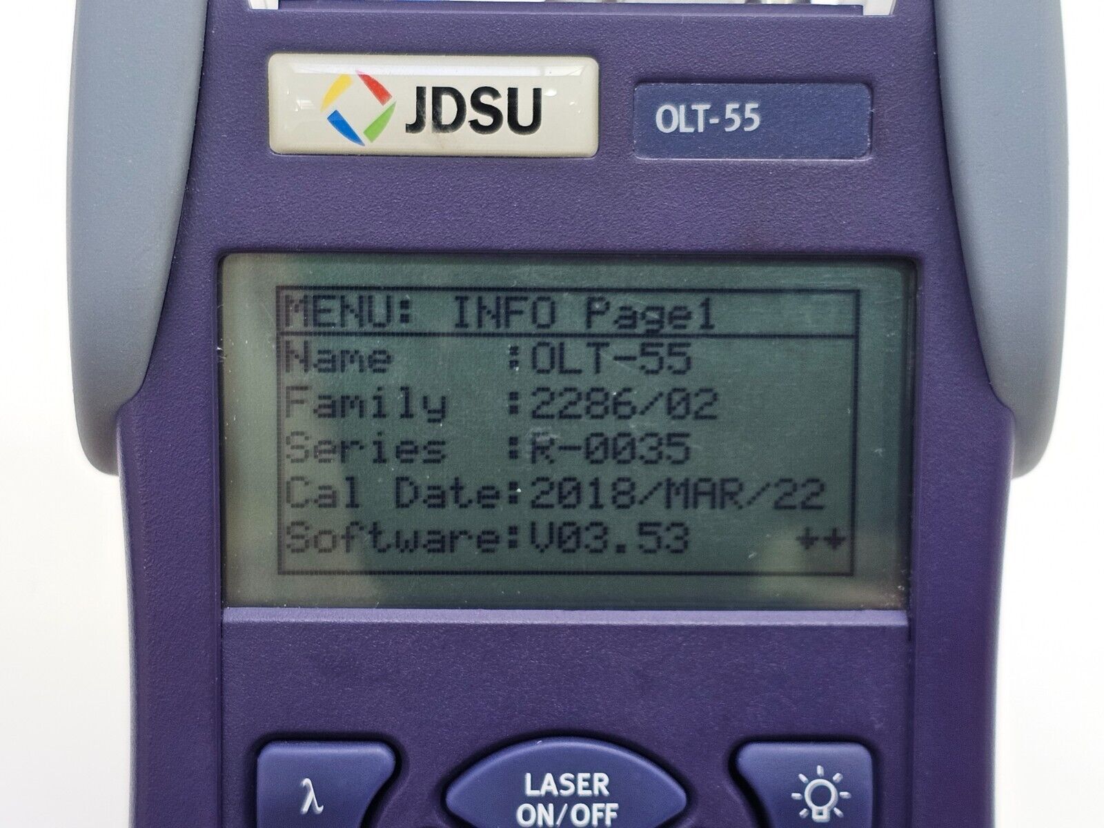 Viavi JDSU OLT-55 SmartClass Optical Loss Test Set 1310 1490/1550 nm 2286/02 SC