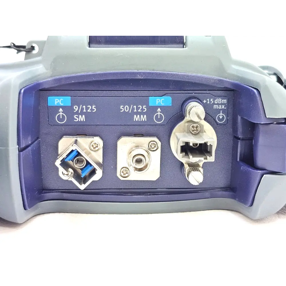 Viavi JDSU OLTS-85P 3.5 inch colour touchscreen showing test results