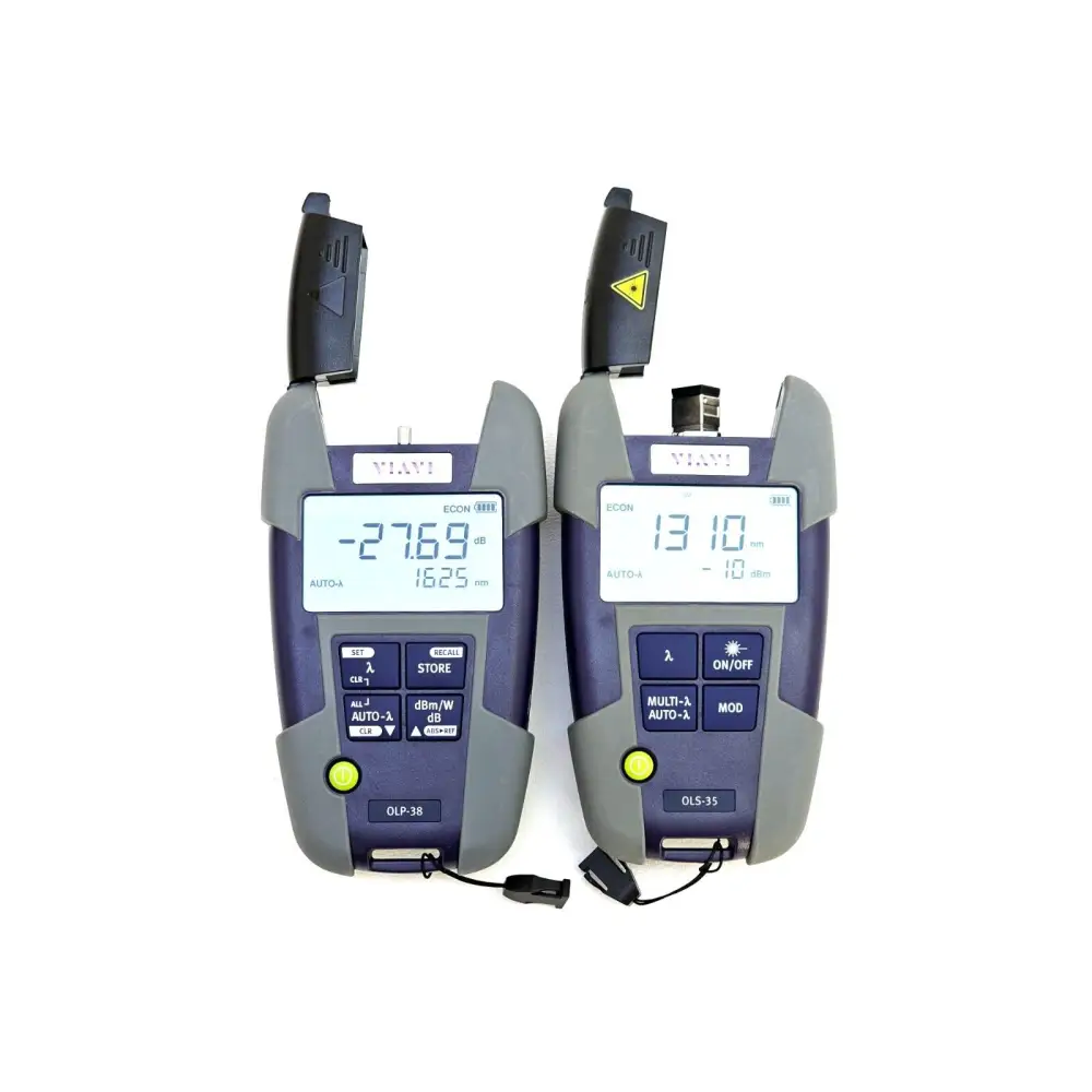 Viavi JDSU OMK-38 high power optical test kit with OLP-38 power meter and OLS-35 light source