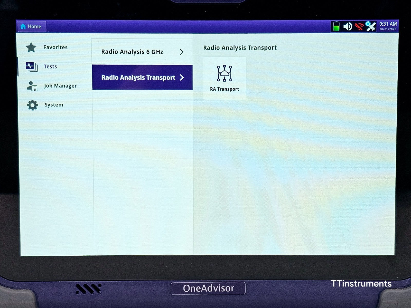 Viavi JDSU ONA-800A OneAdvisor with SPA06MA-O Radio Analysis Ethernet 5G NR 6GHz