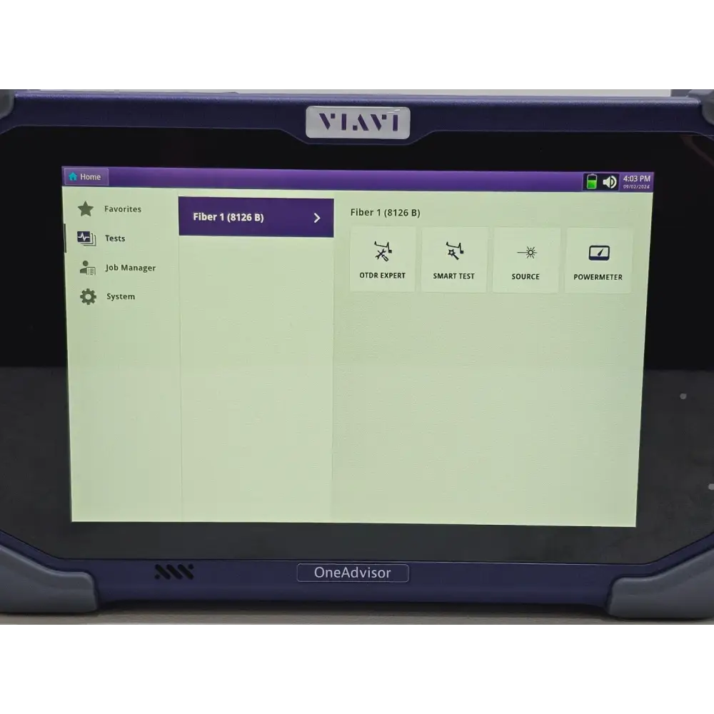 Viavi ONA-800A top view showing module slot access and chassis layout