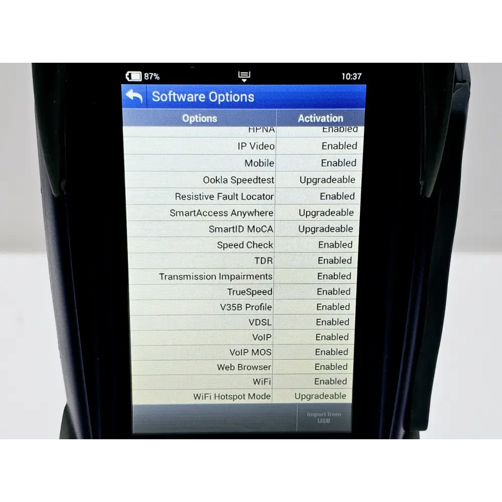 Viavi OneExpert ONX-580 IP Video test screen