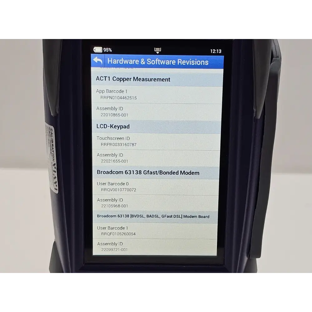 Viavi JDSU ONX-580 home screen showing main menu and test options