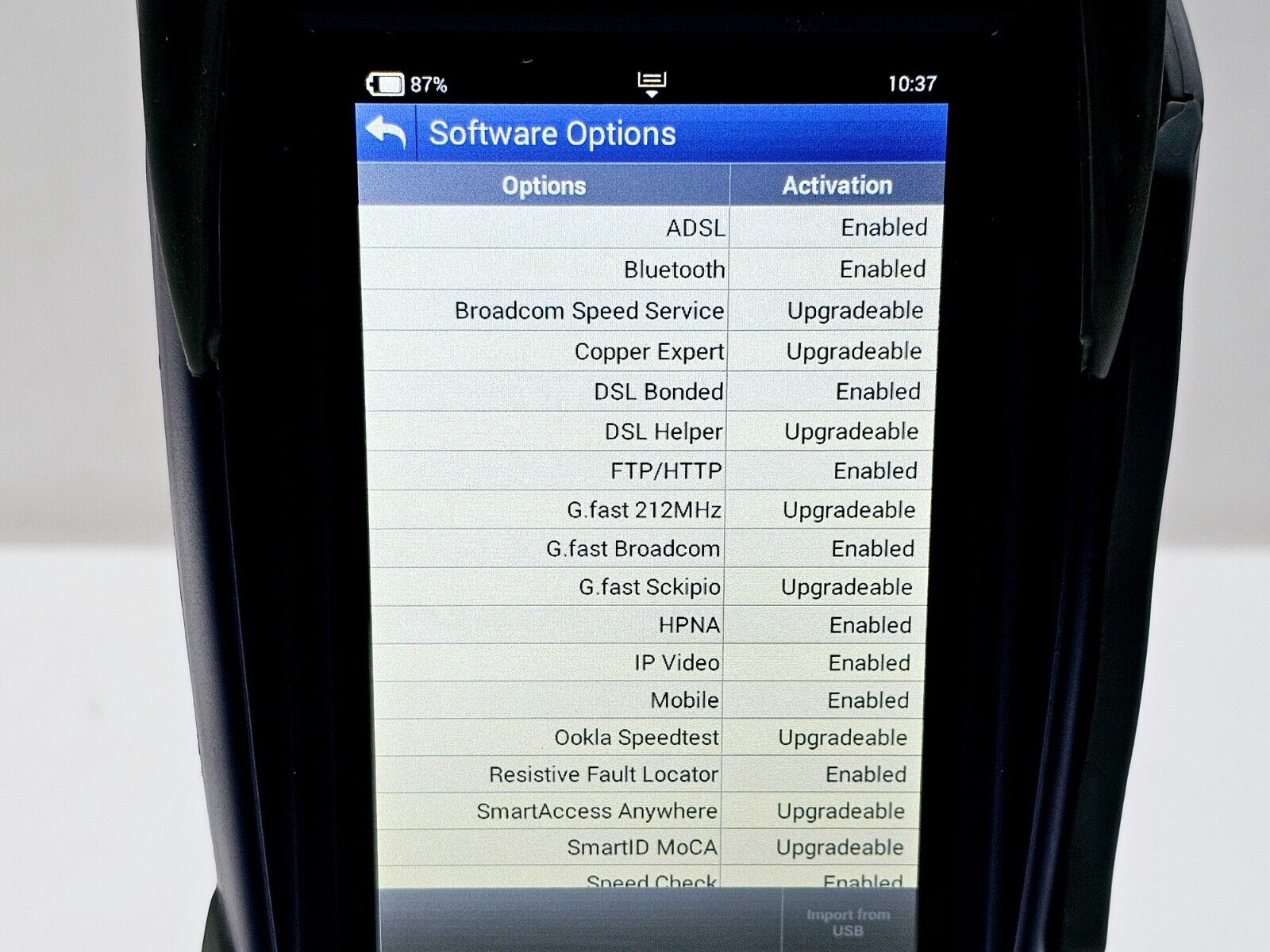 Viavi JDSU OneExpert ONX-580 ONX-BDCM-DSL Bonded ADSL DSL V35B TDR VDSL FTP/HTTP