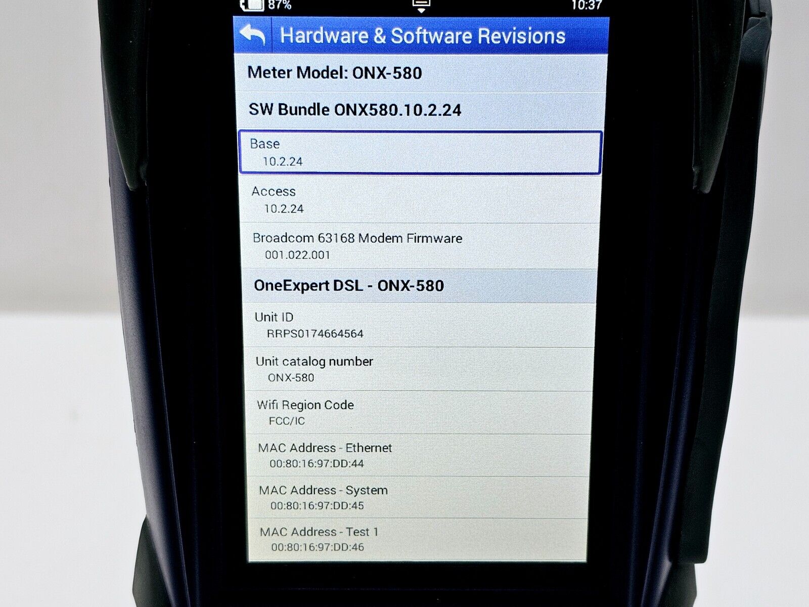 Viavi JDSU OneExpert ONX-580 ONX-BDCM-DSL Bonded ADSL DSL V35B TDR VDSL FTP/HTTP