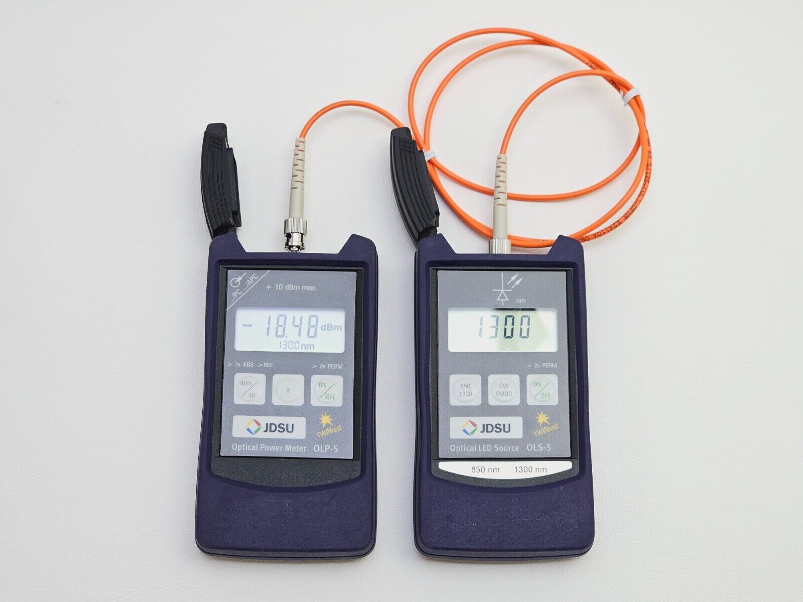 Viavi JDSU Optical Power Meter OLP-5 & Optical Laser Source OLS-5 850/1300 nm MM