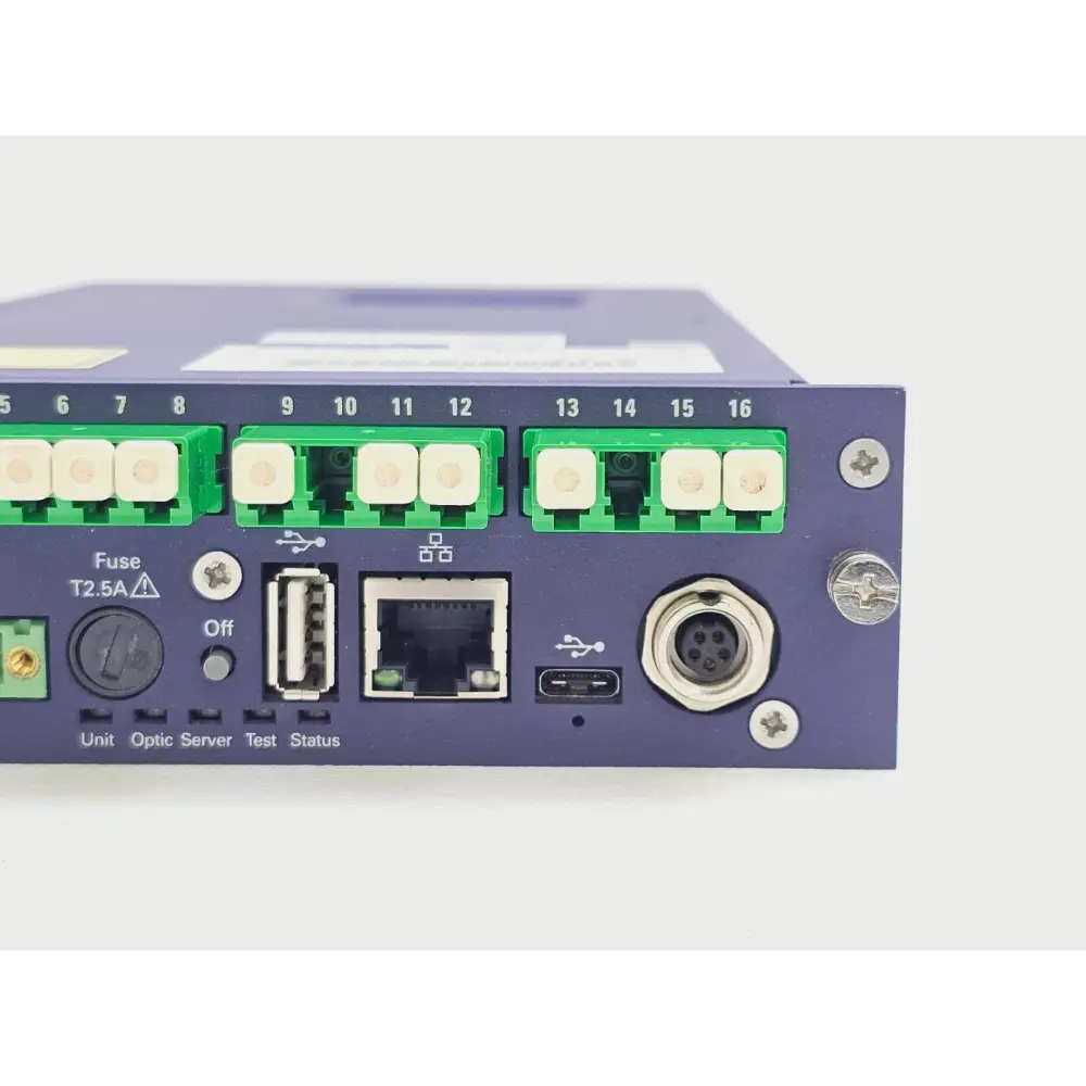 Viavi OTU 5000 EOTDR2-L-A1-COTU unit label showing model number and serial information