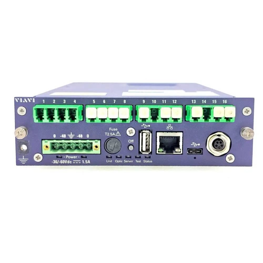 Viavi OTU 5000 EOTDR2-L-A1-COTU medium range OTDR unit front panel detail