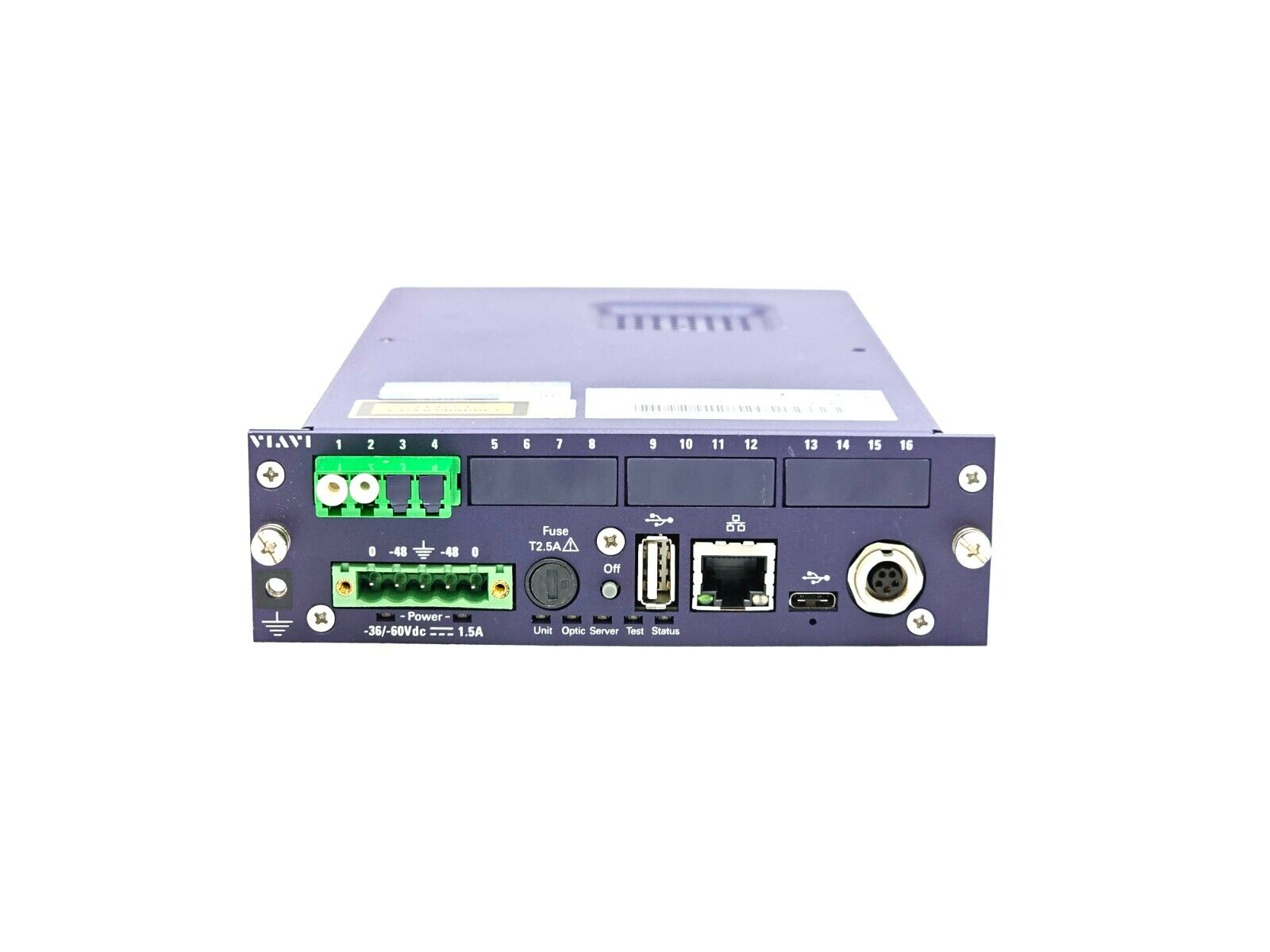 Viavi JDSU OTU 5000 EOTDR2-L-B1-COTU 2-port 1625nm OTDR + E9E-EXTX-24 Optical Swi