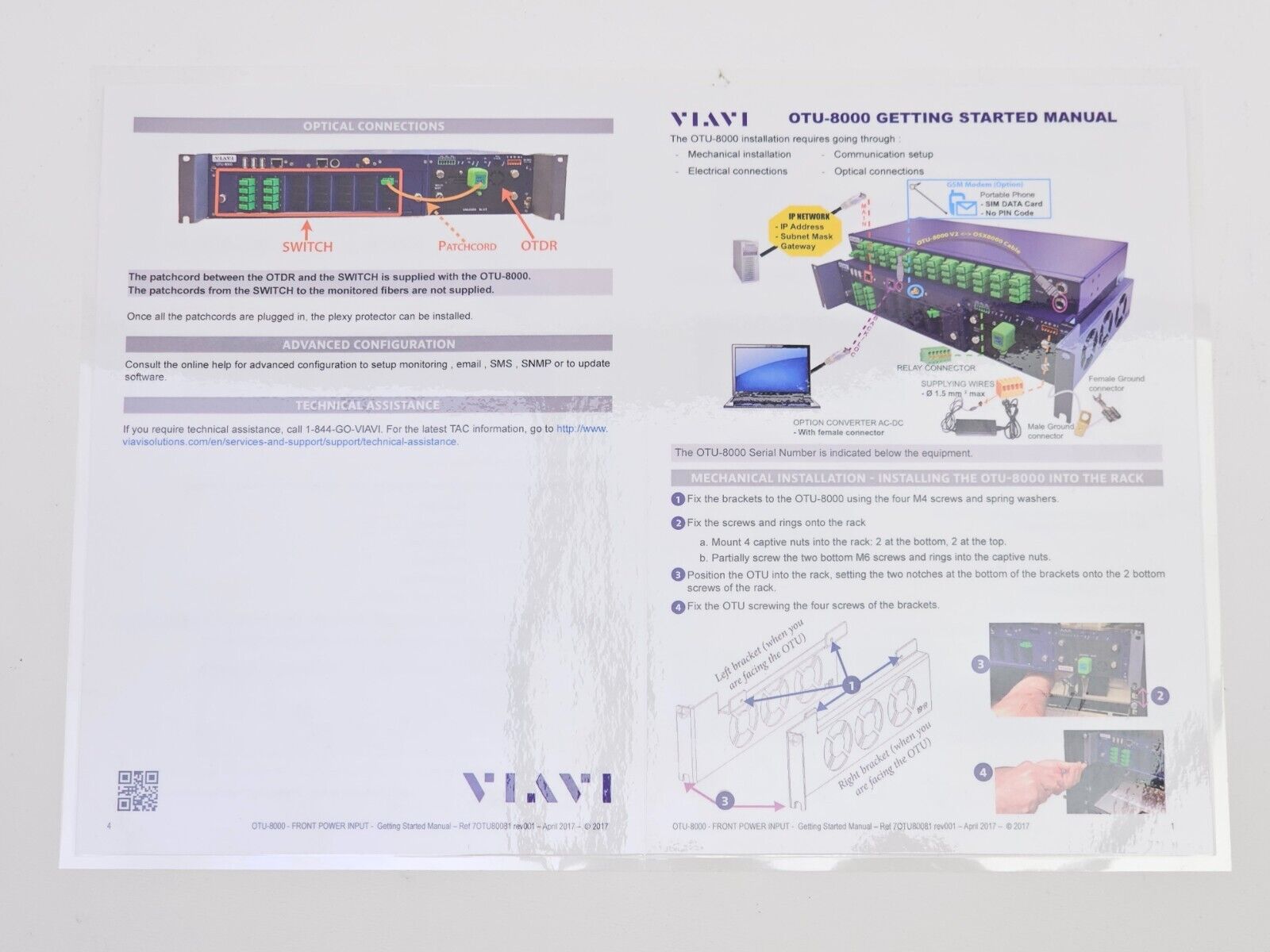 Viavi JDSU OTU 8000e + OTAU 1x12 Optical Switch & E8138-C65 1310/1550/F1650 OTDR