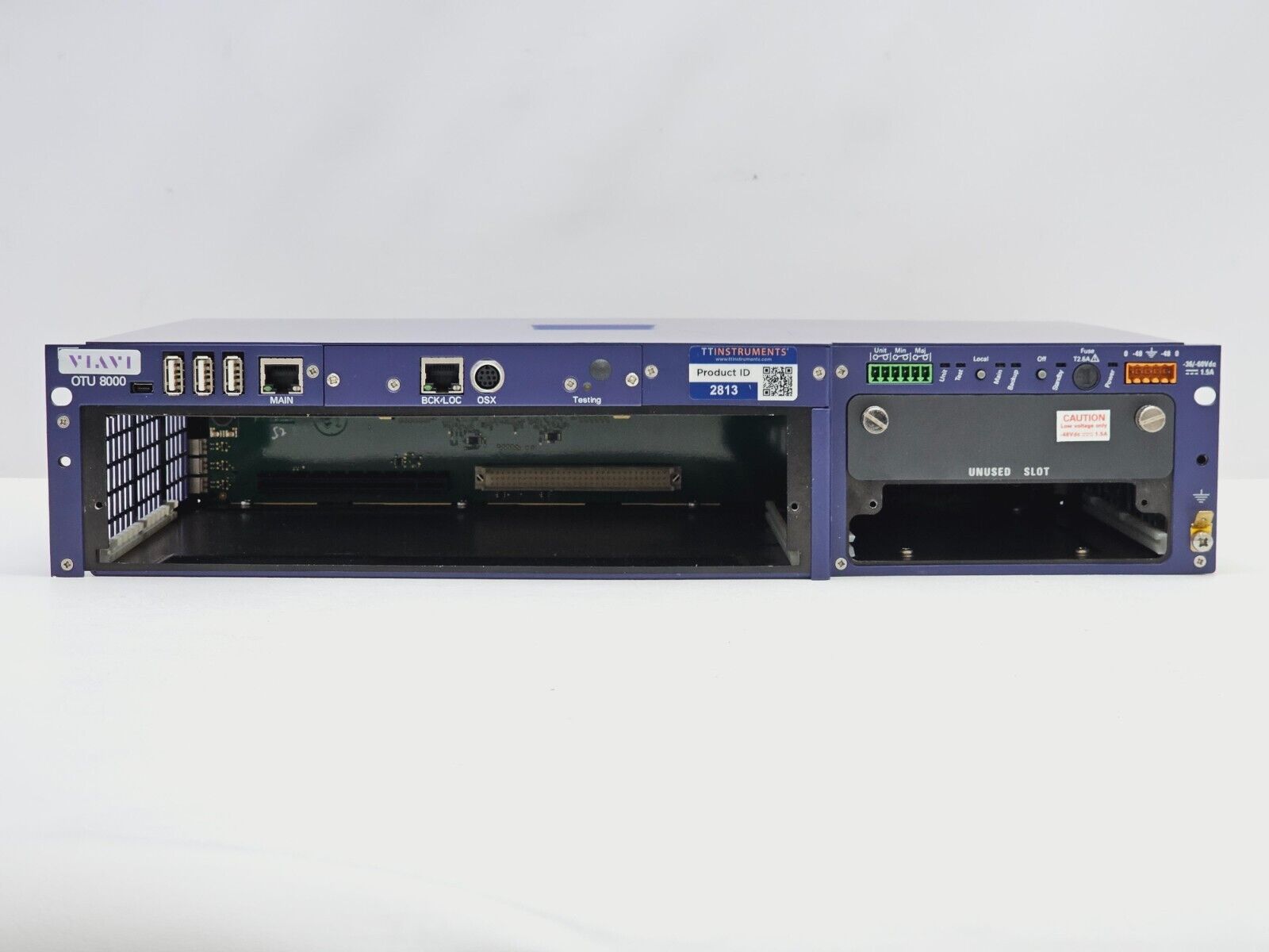 Viavi JDSU OTU 8000e + OTAU 1x4 Optical Switch & E81165B 1650 Filtered Live OTDR