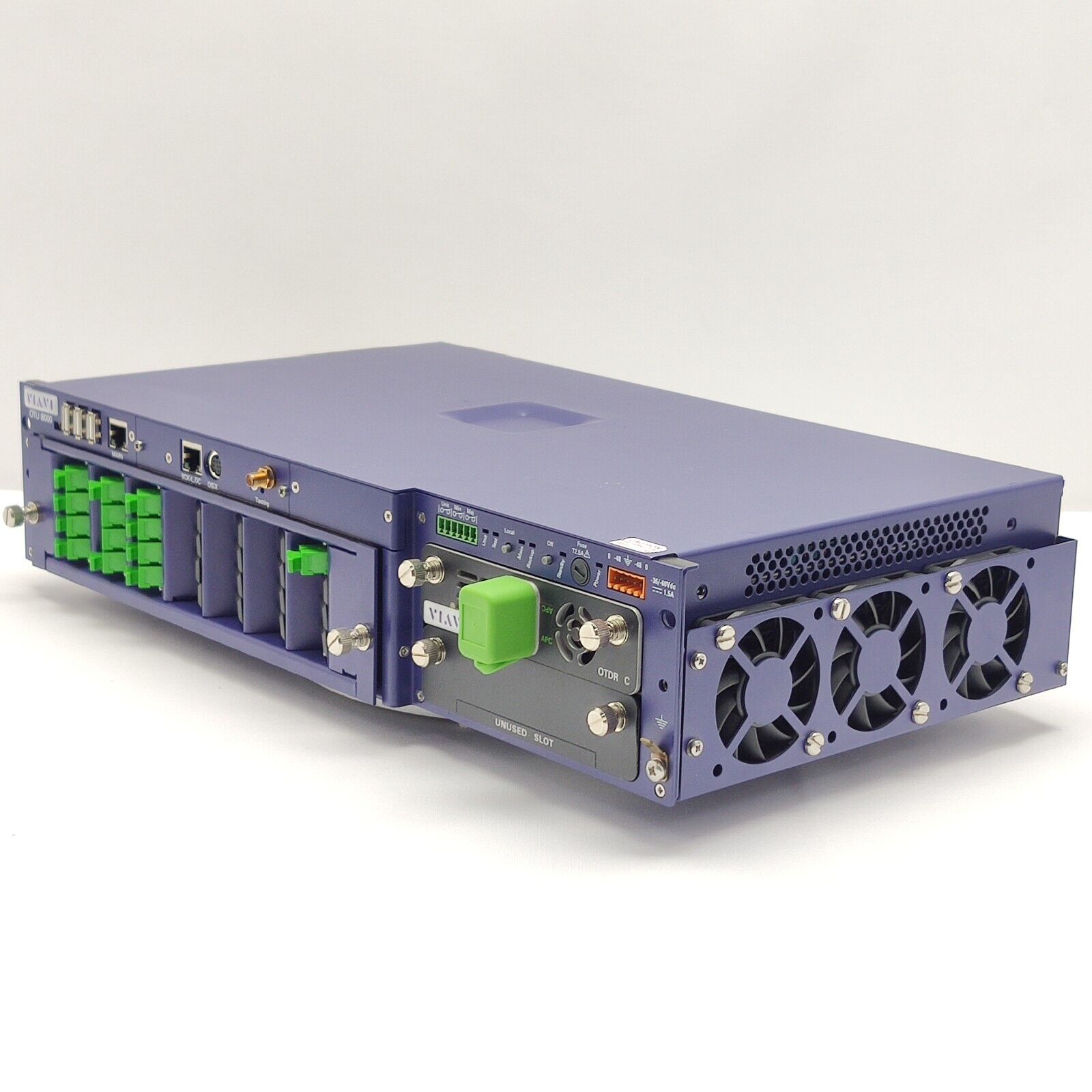 Viavi JDSU OTU 8000E V2 w/ OTAU 1x12 OS w/ 8138C-65 1310/1550/F1650 ONMSi E98X12