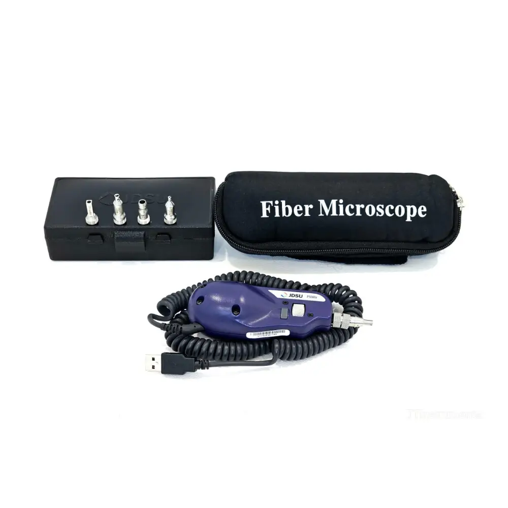 Viavi JDSU P5000i digital fibre inspection probe with carry bag and four tips