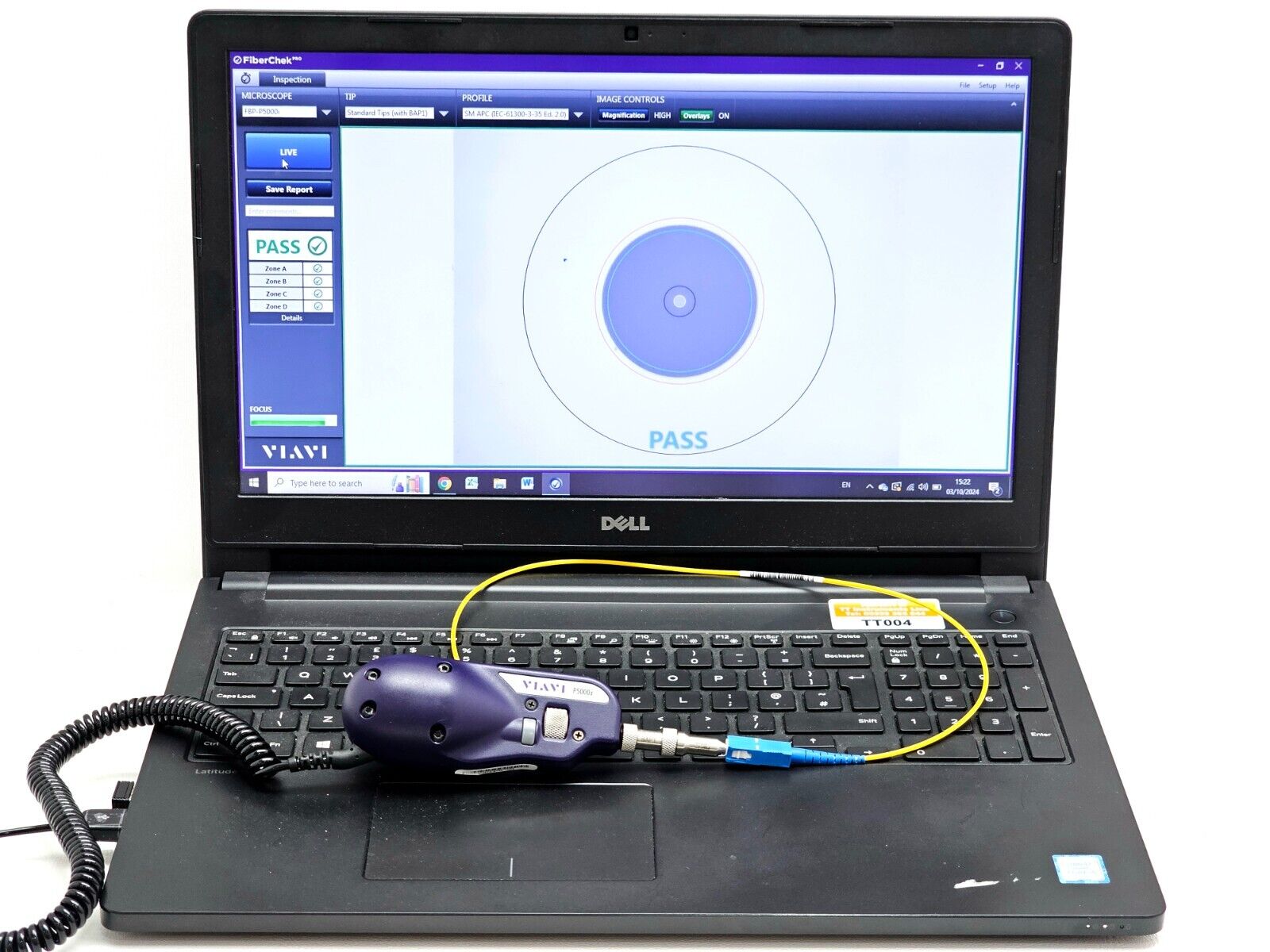 Viavi JDSU P5000i Fiberscope Probe Scope Fiber Inspection