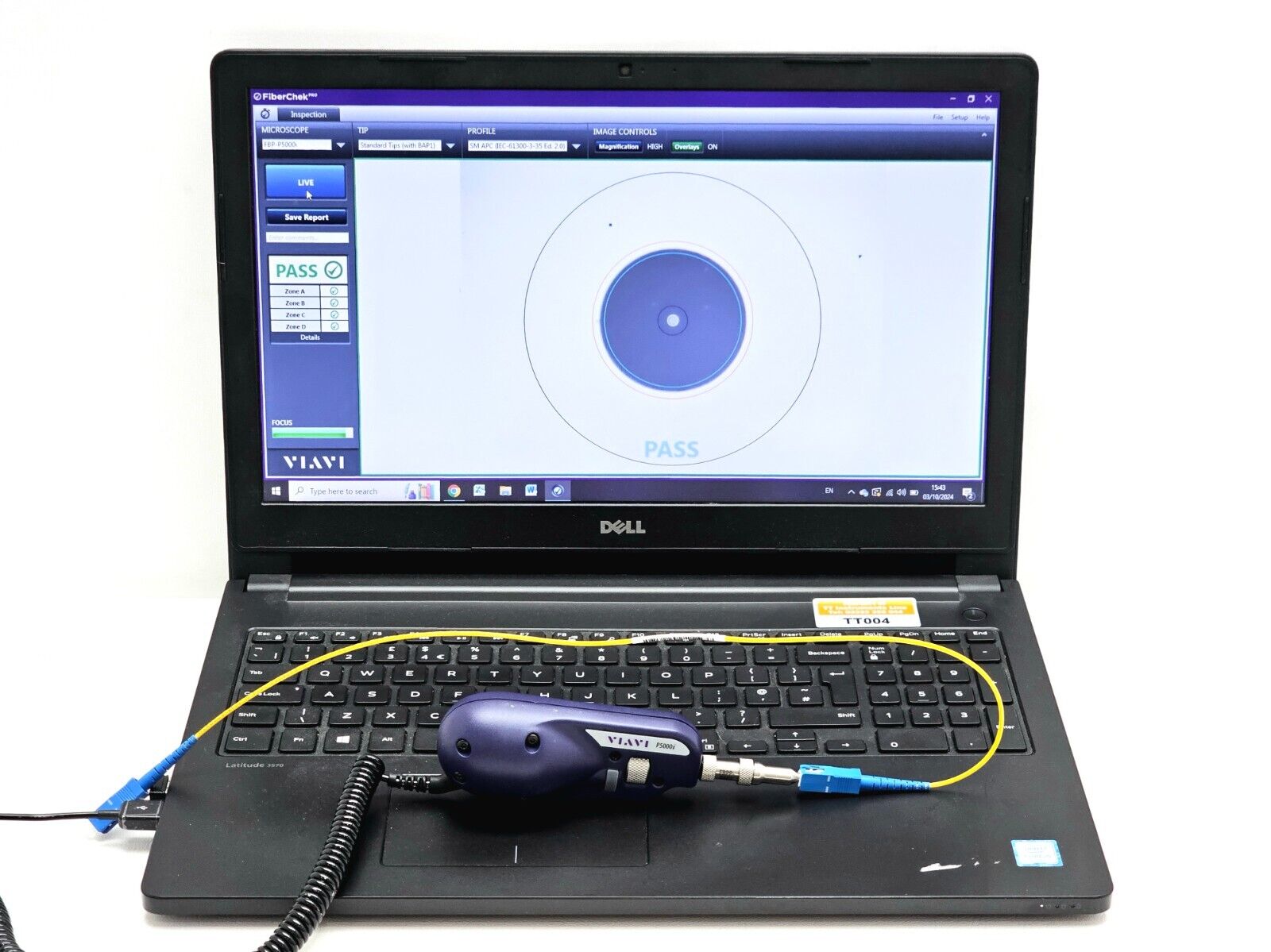 Viavi JDSU P5000i Fiberscope Probe with 5 FBPT Tips LC/SC/SC-APC/U25MA/U12M