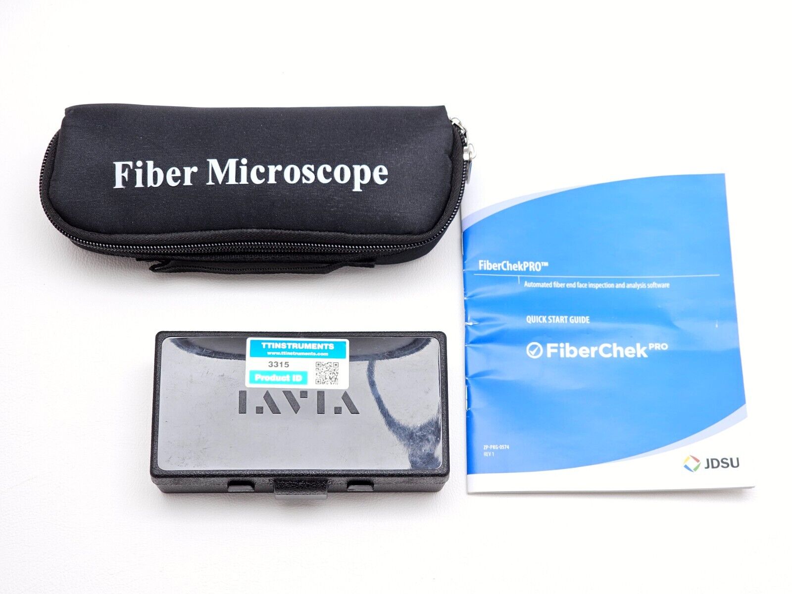 Viavi JDSU P5000i Fiberscope w/ 9 Tips PC/APC 1.25/2.5mm + Bulkhead SC LC FC ST