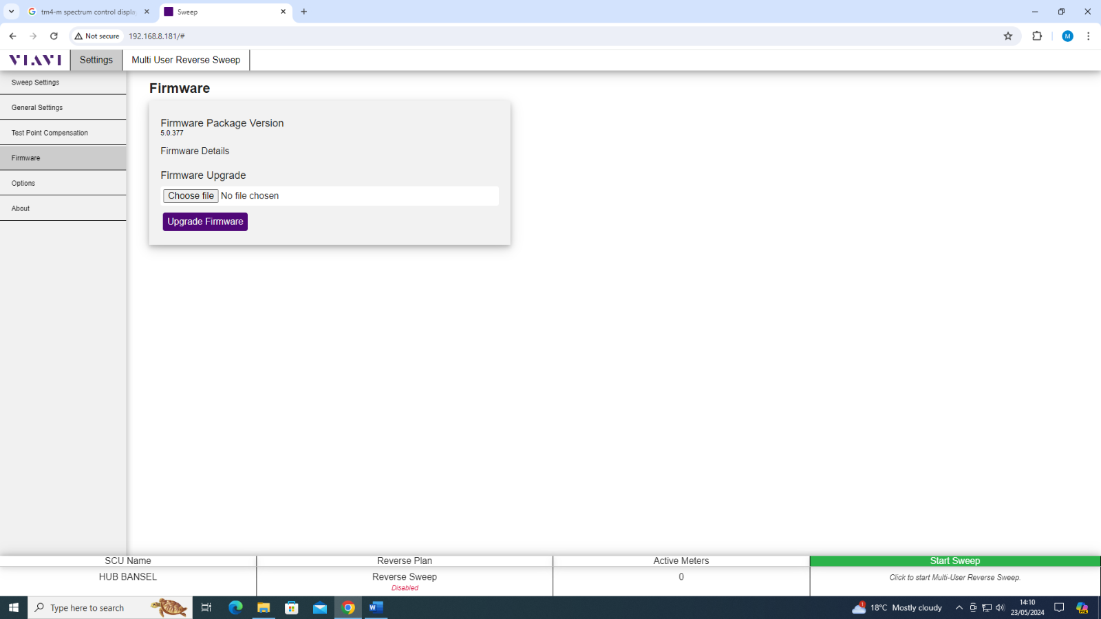 Viavi JDSU SCU-1800 Sweep Control Reverse Sweep 16-Port Multi-User DOCSIS 3.1