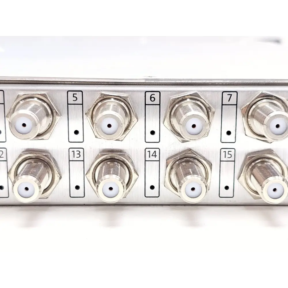 Viavi SCU-1800 rear panel detail showing 16 sweep port connections and interfaces