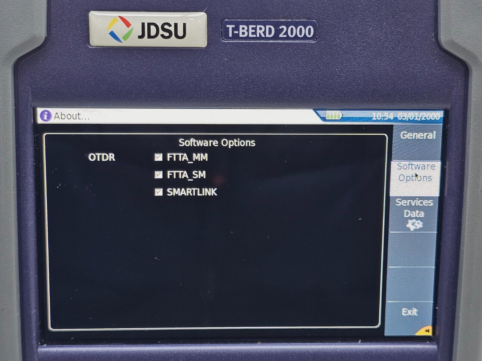 Viavi JDSU T-BERD 2000 + 4126 LM SM OTDR Module 1310/1550 nm Last Mile E4126LM