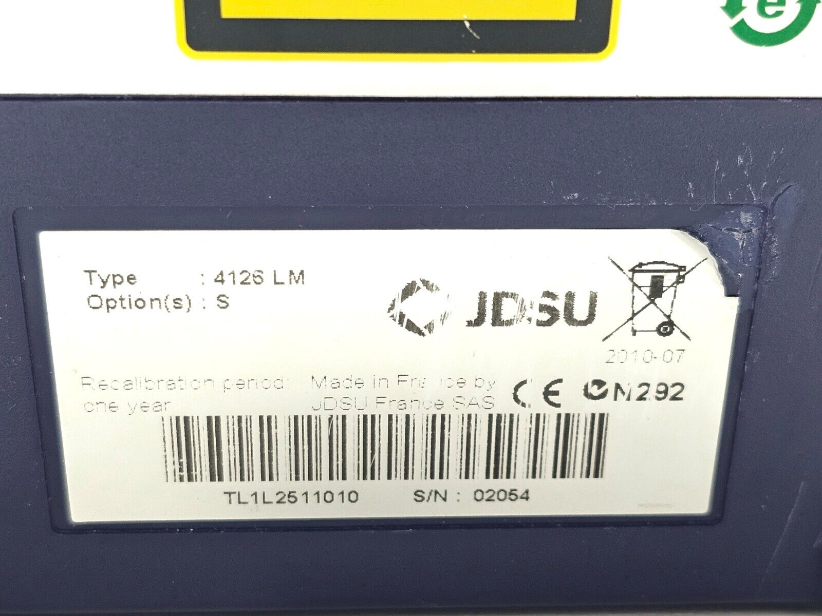 Viavi JDSU T-BERD 2000 + 4126 LM SM OTDR Module 1310/1550 nm Last Mile E4126LM