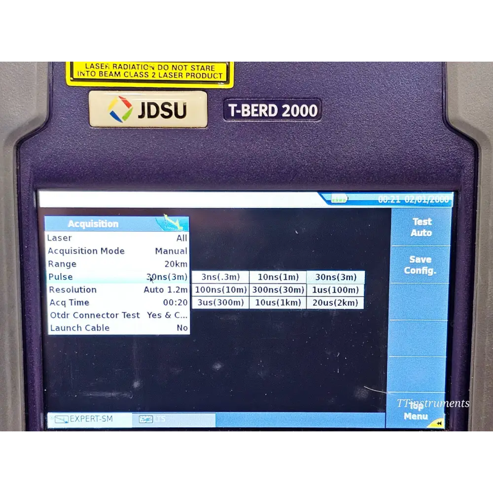 T-BERD 2000 with 4138 RMP65 — label showing dynamic range 43/41/40 dB