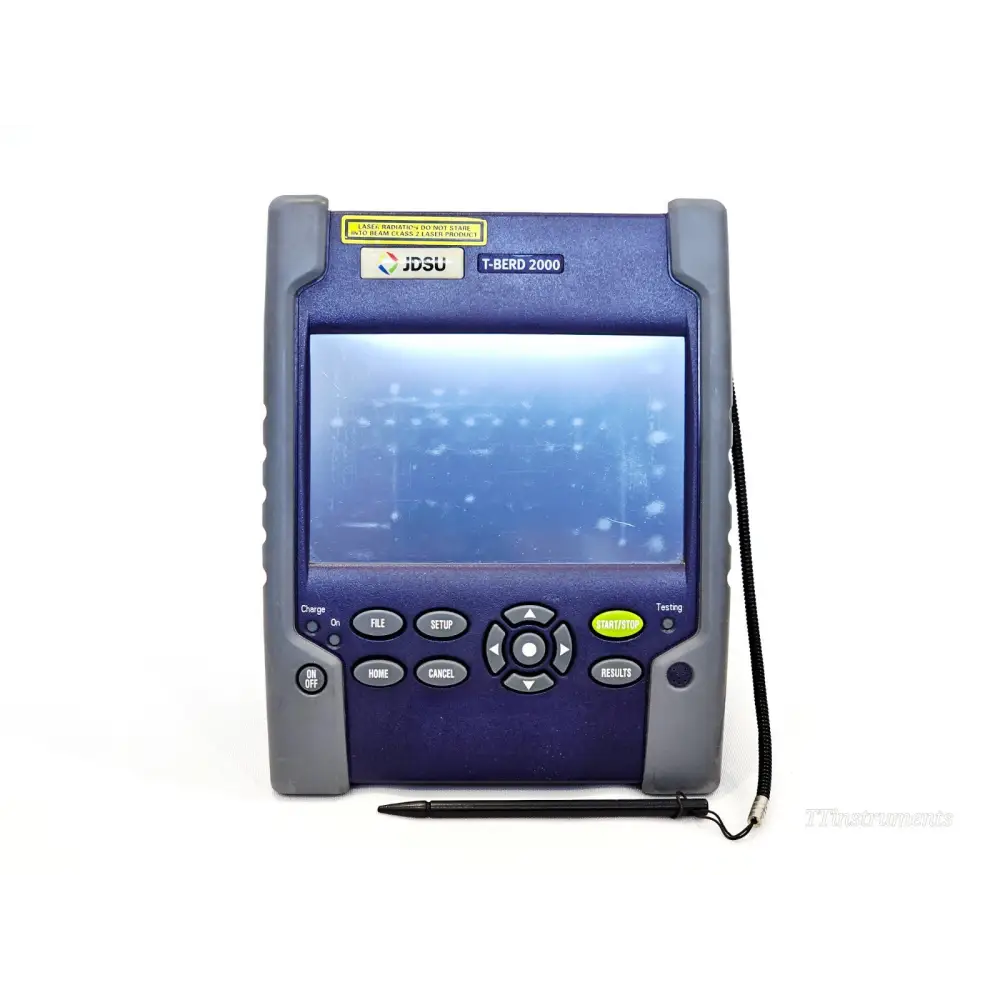 T-BERD 2000 touchscreen display showing OTDR trace interface