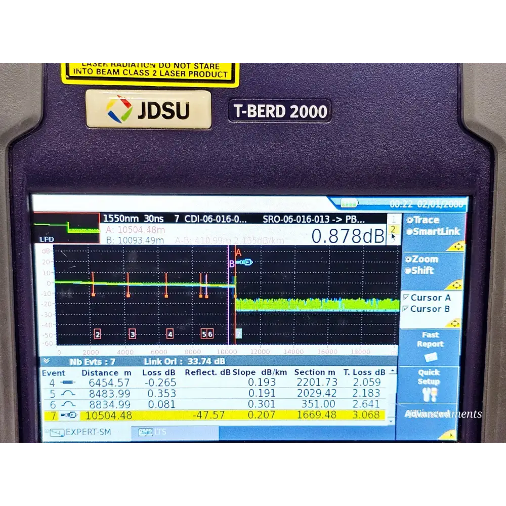 Viavi T-BERD 2000 and 4138 RMP65 used Metro PON OTDR — three-quarter view