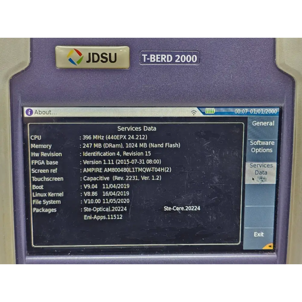 T-BERD 2000 with CWDM OSA module, angled three-quarter view showing overall condition
