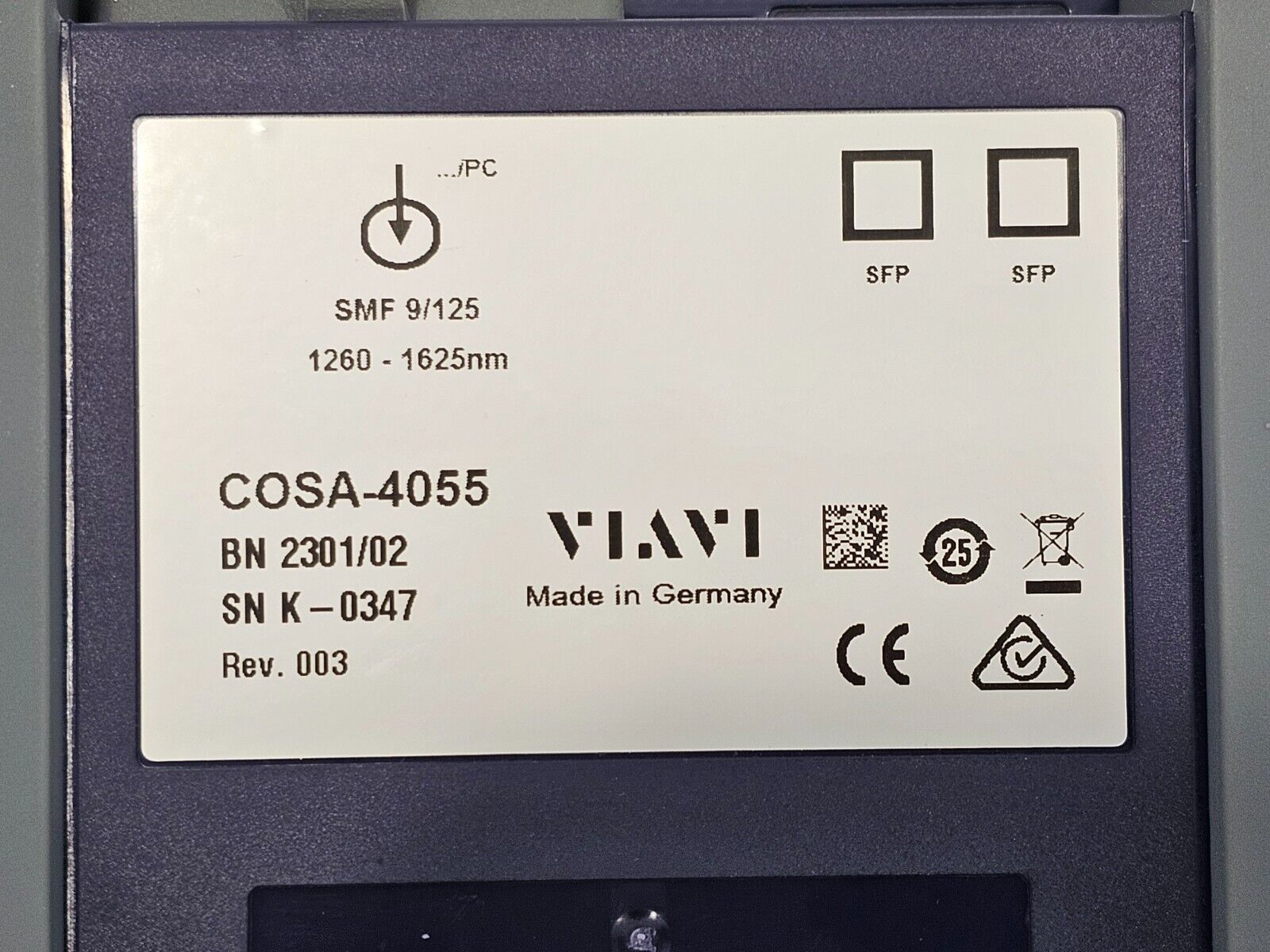 Viavi JDSU T-BERD 2000 + CWDM COSA-4055 Optical Spectrum Analyzer 2301/02 OSA