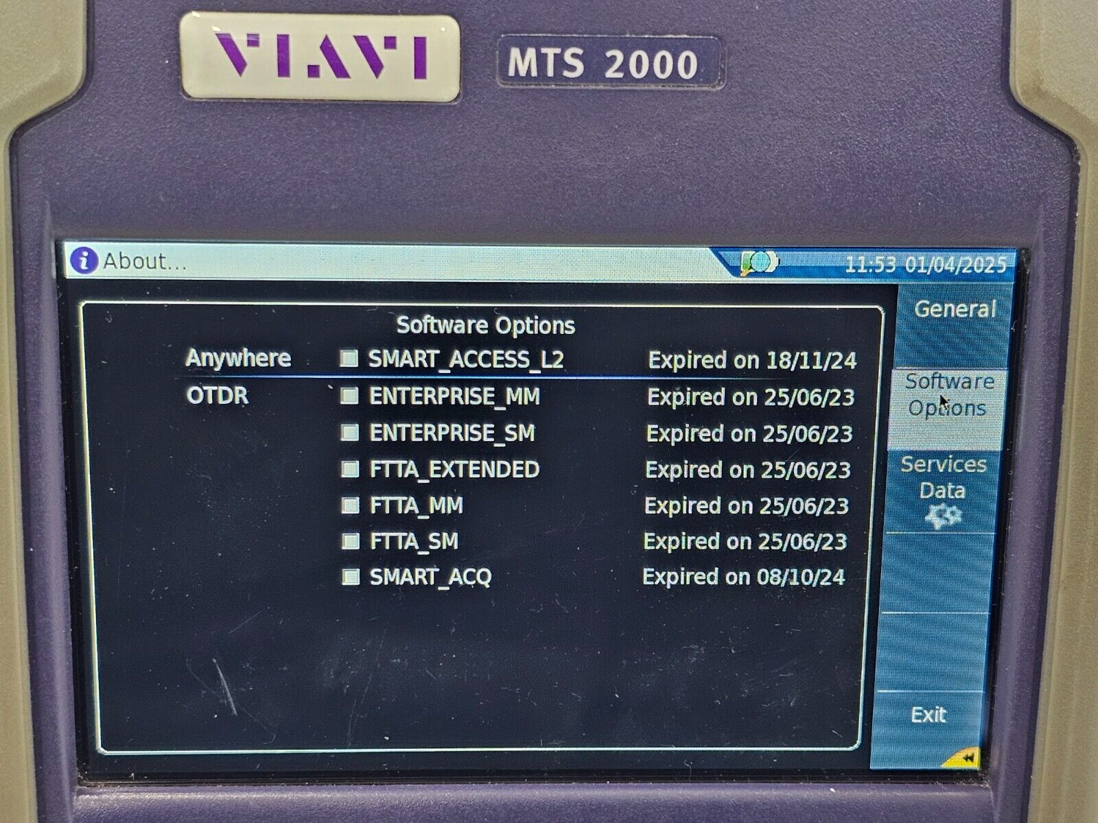 Viavi JDSU T-BERD 2000 + CWDM COSA-4055 Optical Spectrum Analyzer 2301/02 OSA
