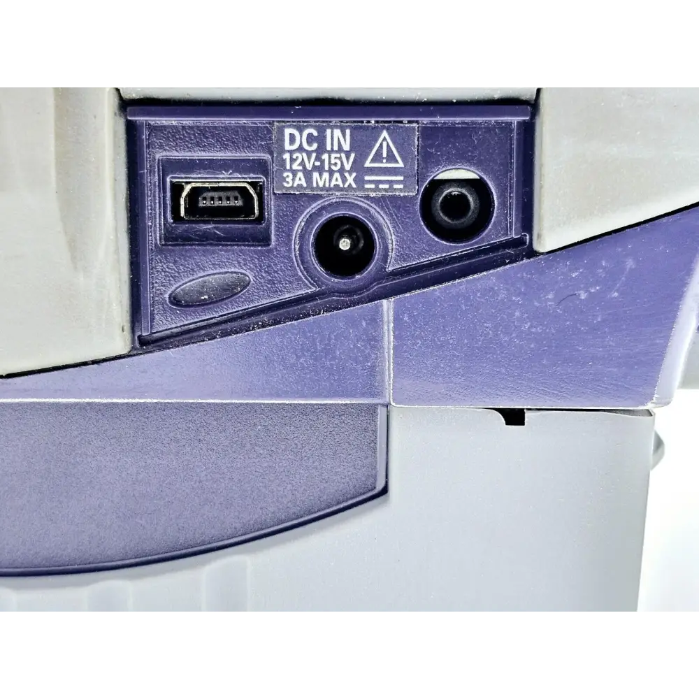 T-BERD 2000 rear panel showing battery compartment and connection ports