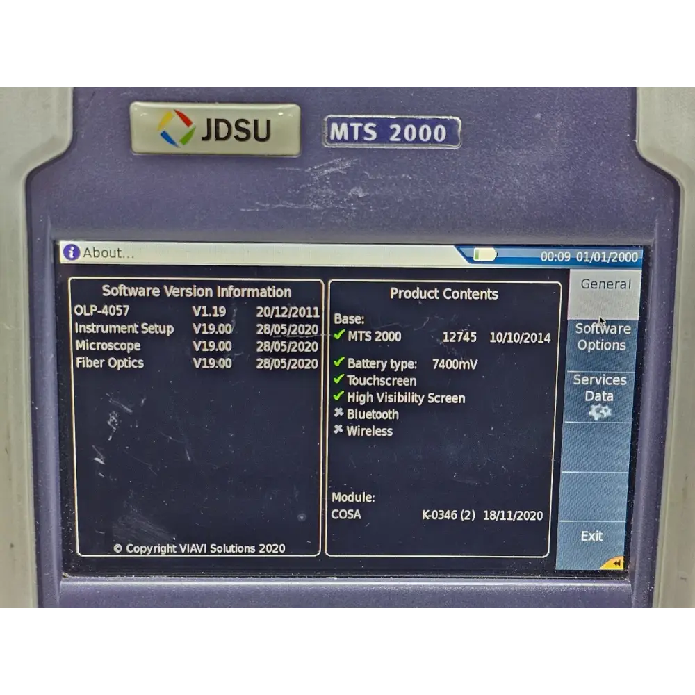 Viavi JDSU T-BERD 2000 with COSA-4055 module assembled and ready for field use