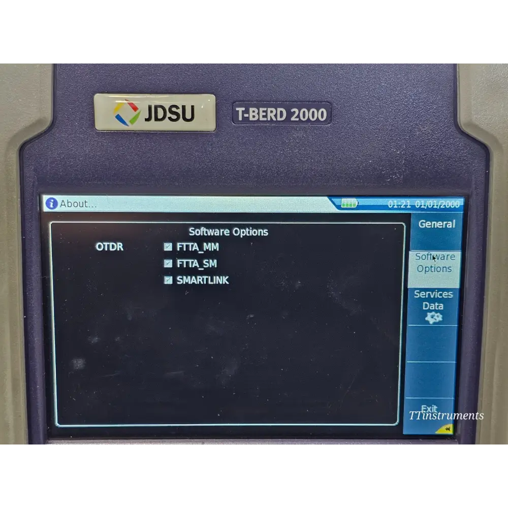 T-BERD 2000 mainframe with power adapter and included accessories