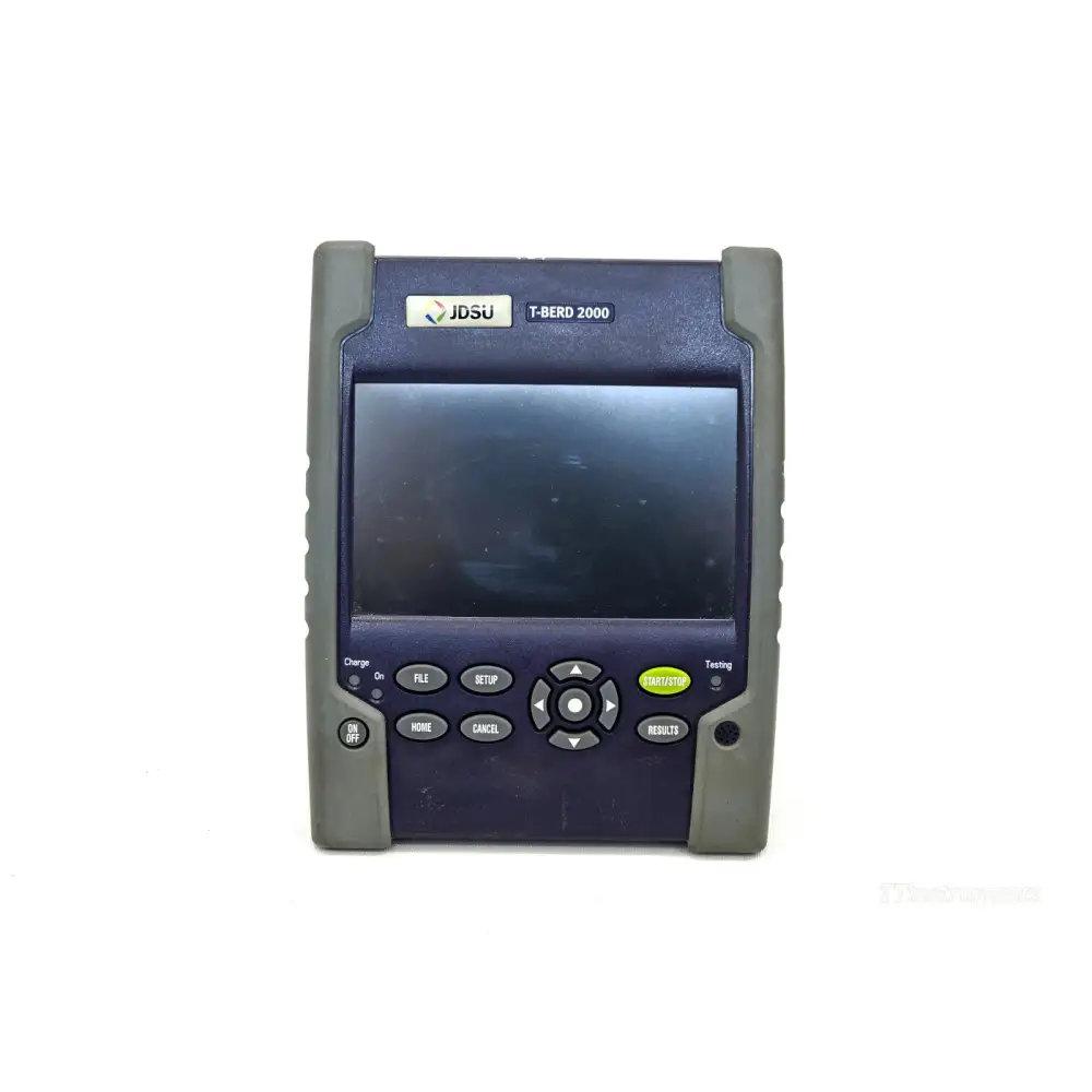 Viavi JDSU T-BERD 2000 OTDR mainframe front view showing display, keypad, and rubber bumpers