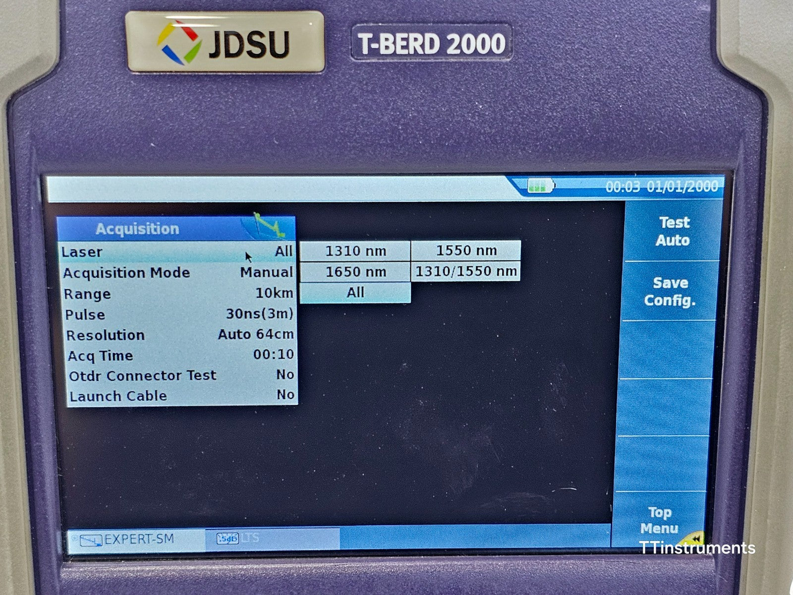 Viavi JDSU T-BERD 2000 w/ 4138 RMP65 1310/1550 & 1650 nm Filtered Metro PON OTDR