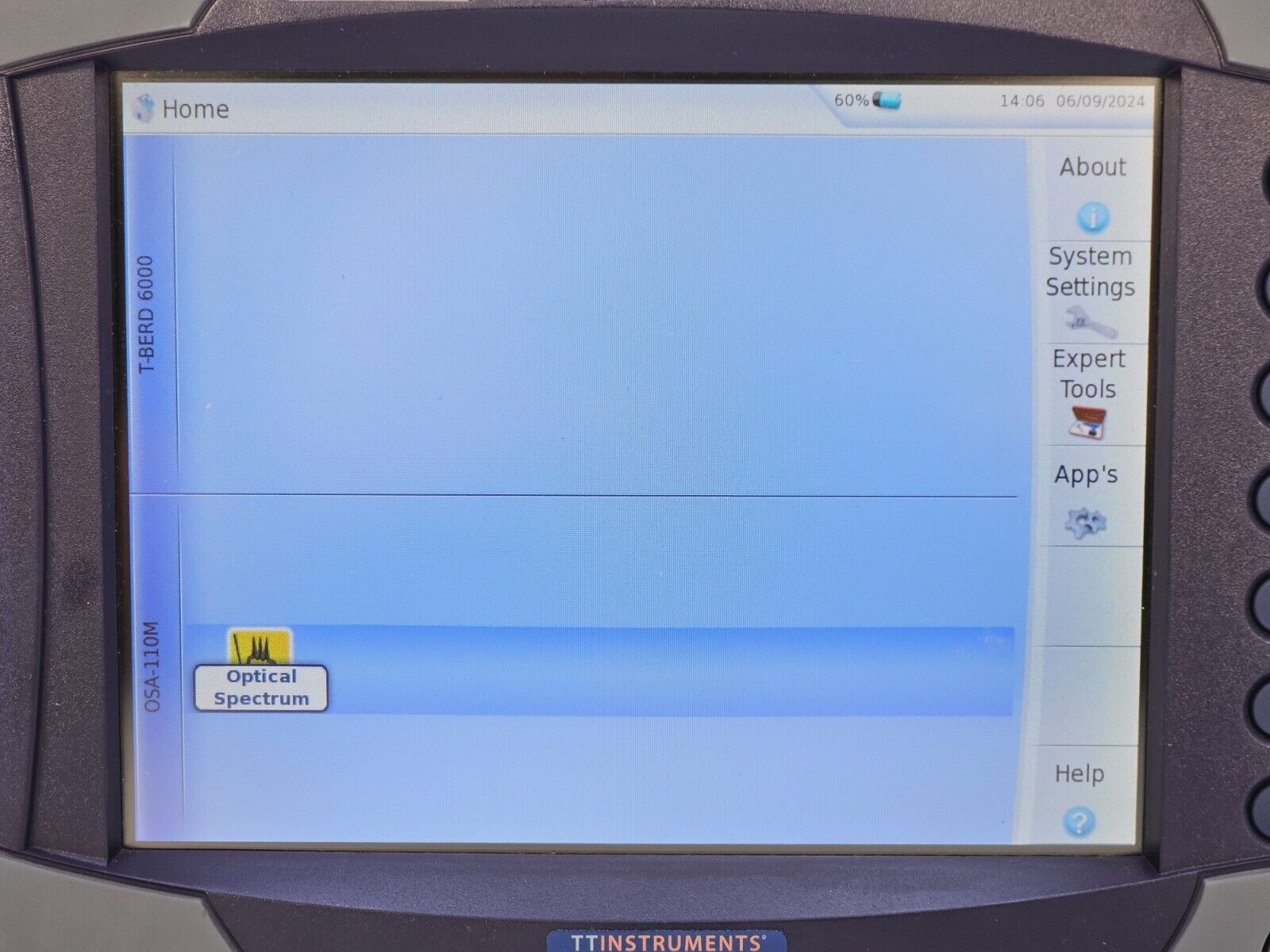 Viavi JDSU T-BERD 6000 + OSA-110M 1250-1650 nm 2304/91.02 PC-FC Optical Spectrum