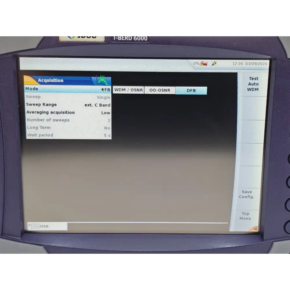 Carry bag included with the Viavi T-BERD 6000 OSA-110M field test system