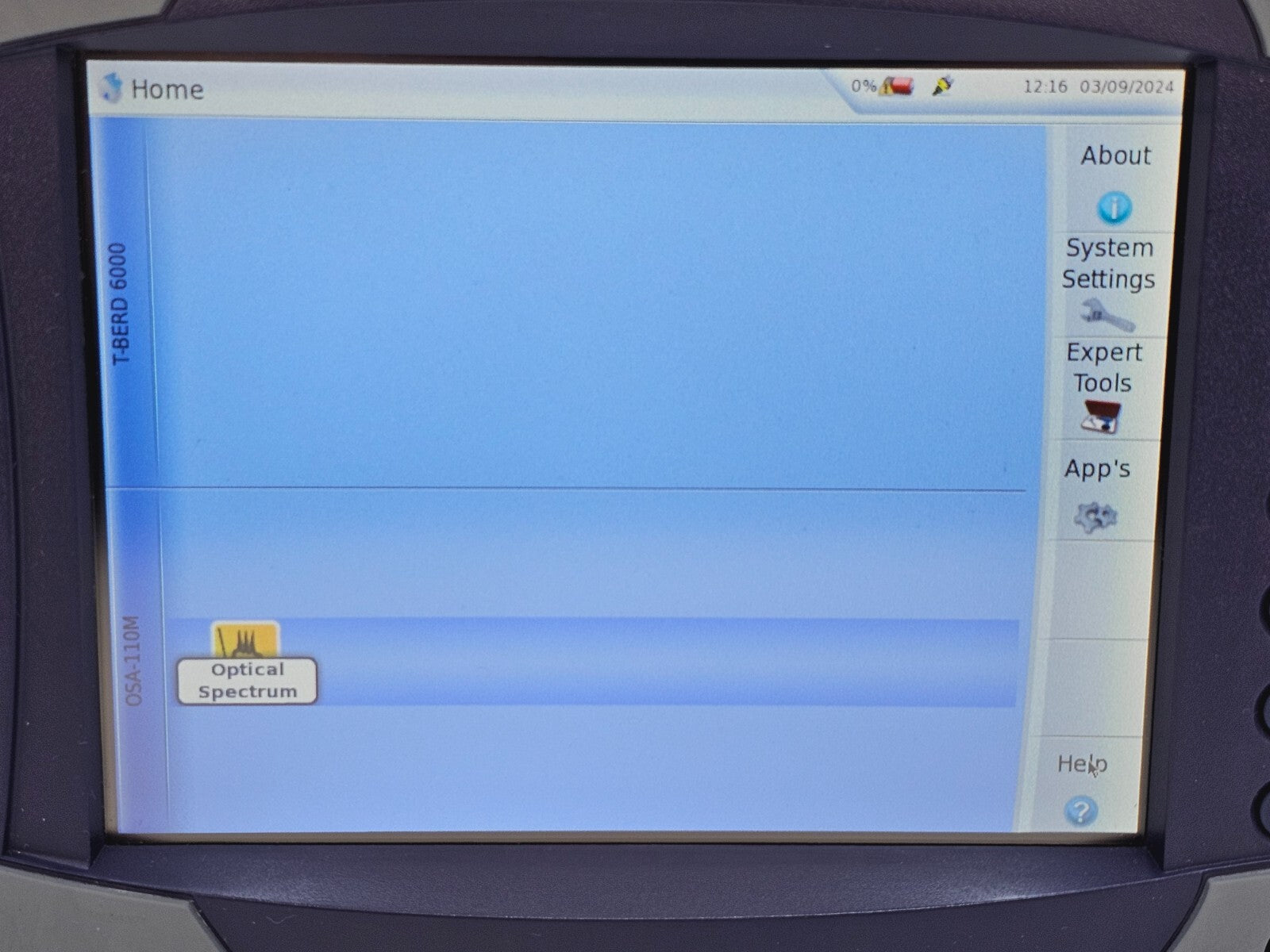 Viavi JDSU T-BERD 6000 + OSA-110M 1250 - 1650 nm OSA Optical Spectrum Analyzer