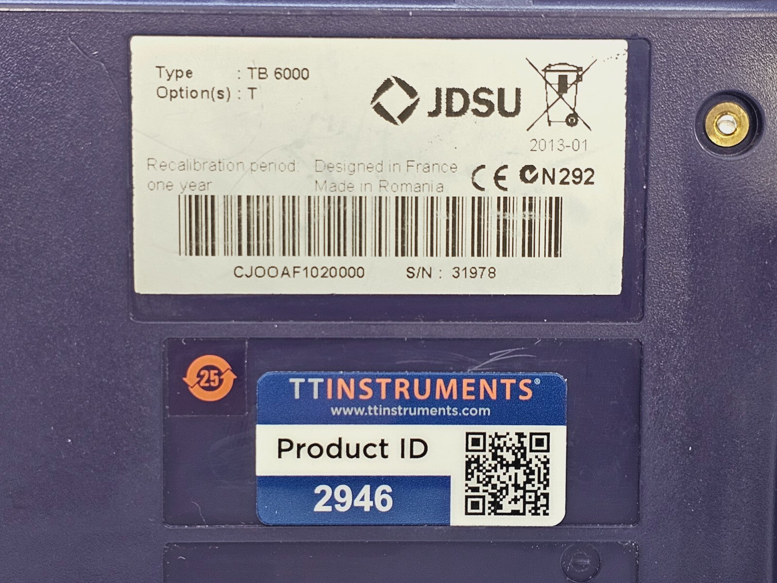 Viavi JDSU T-BERD 6000 + OSA-110M 1250 - 1650 nm OSA Optical Spectrum Analyzer