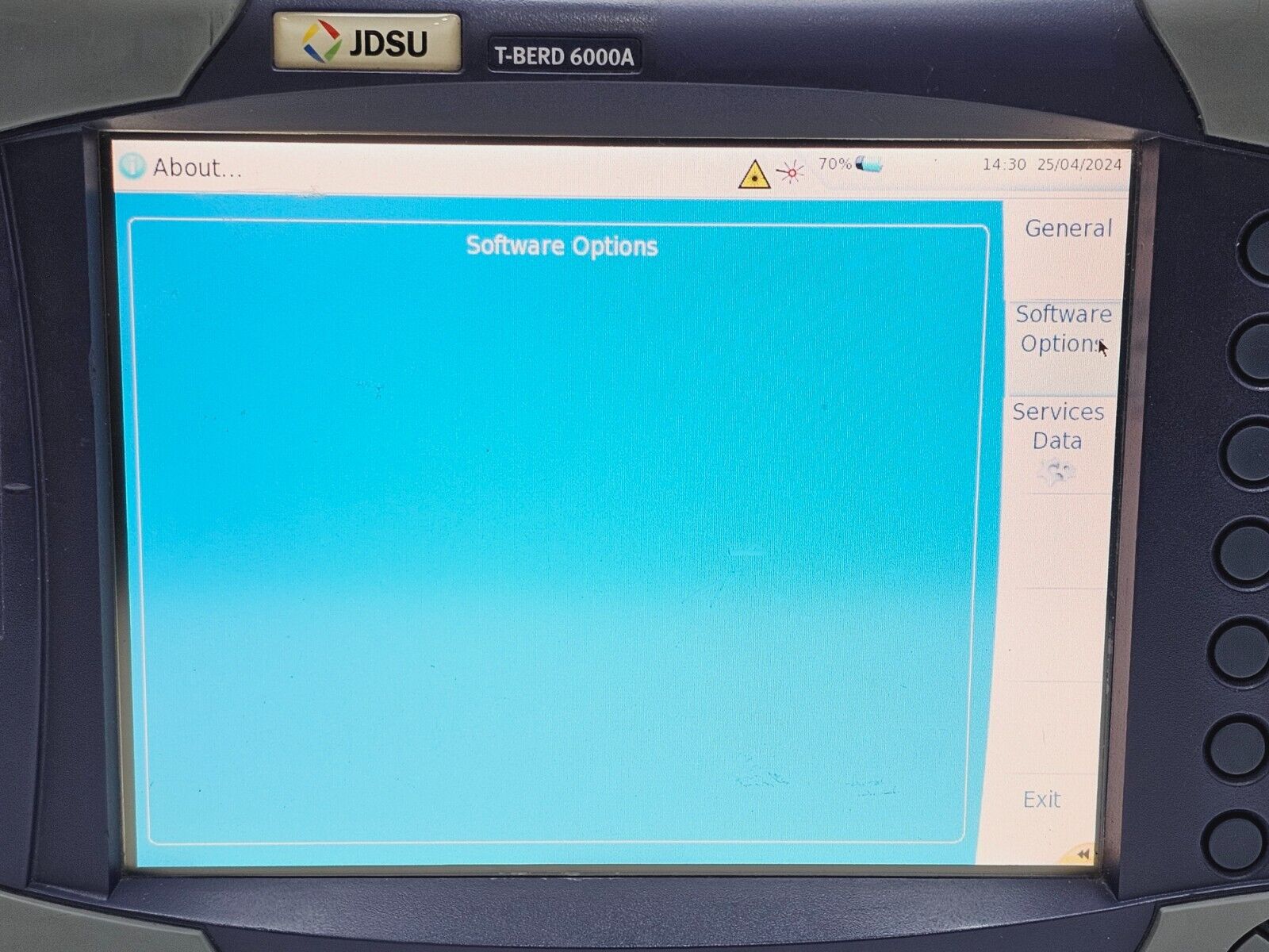 Viavi JDSU T-BERD 6000A Modular Mainframe with Power Meter VFL LS and Talk Set