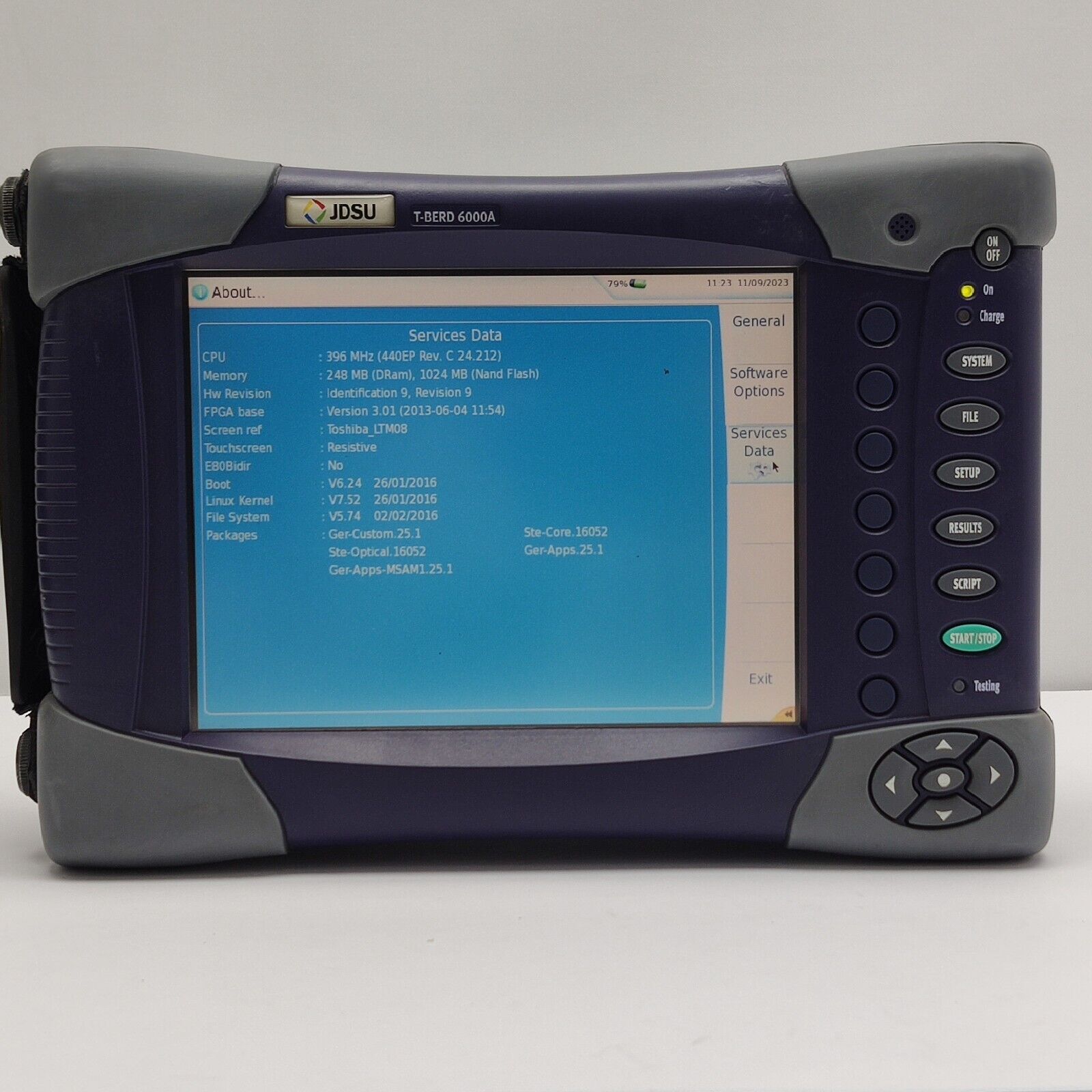 Viavi JDSU T-BERD 6000A w/ 8126B SM OTDR 1310/1550 nm 41/40 dB E8126B