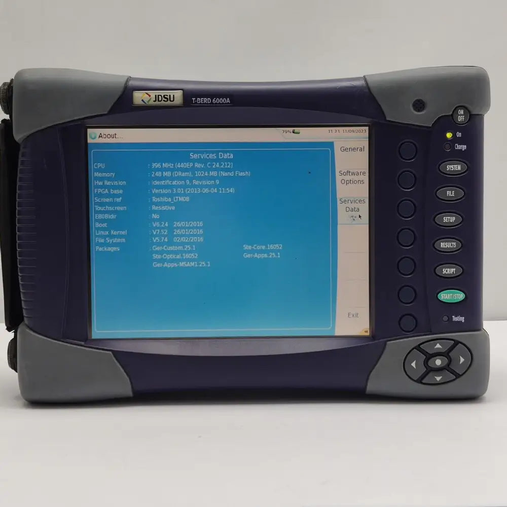 T-BERD 6000A showing overall cosmetic condition of unit body