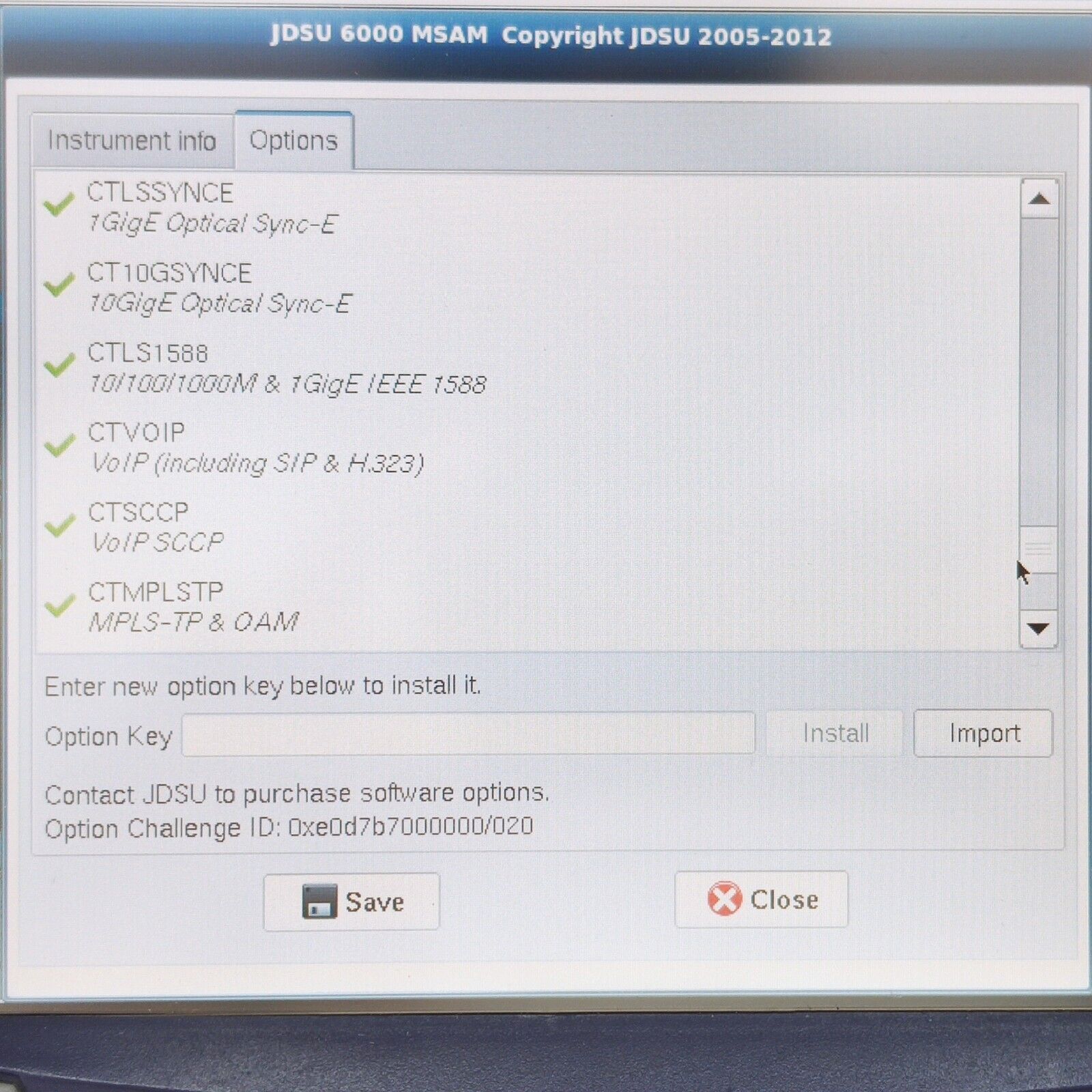 Viavi JDSU T-BERD 6000A w/ BERT MSAM Ethernet C1004 10G LAN WAN Loaded w/ Opts.