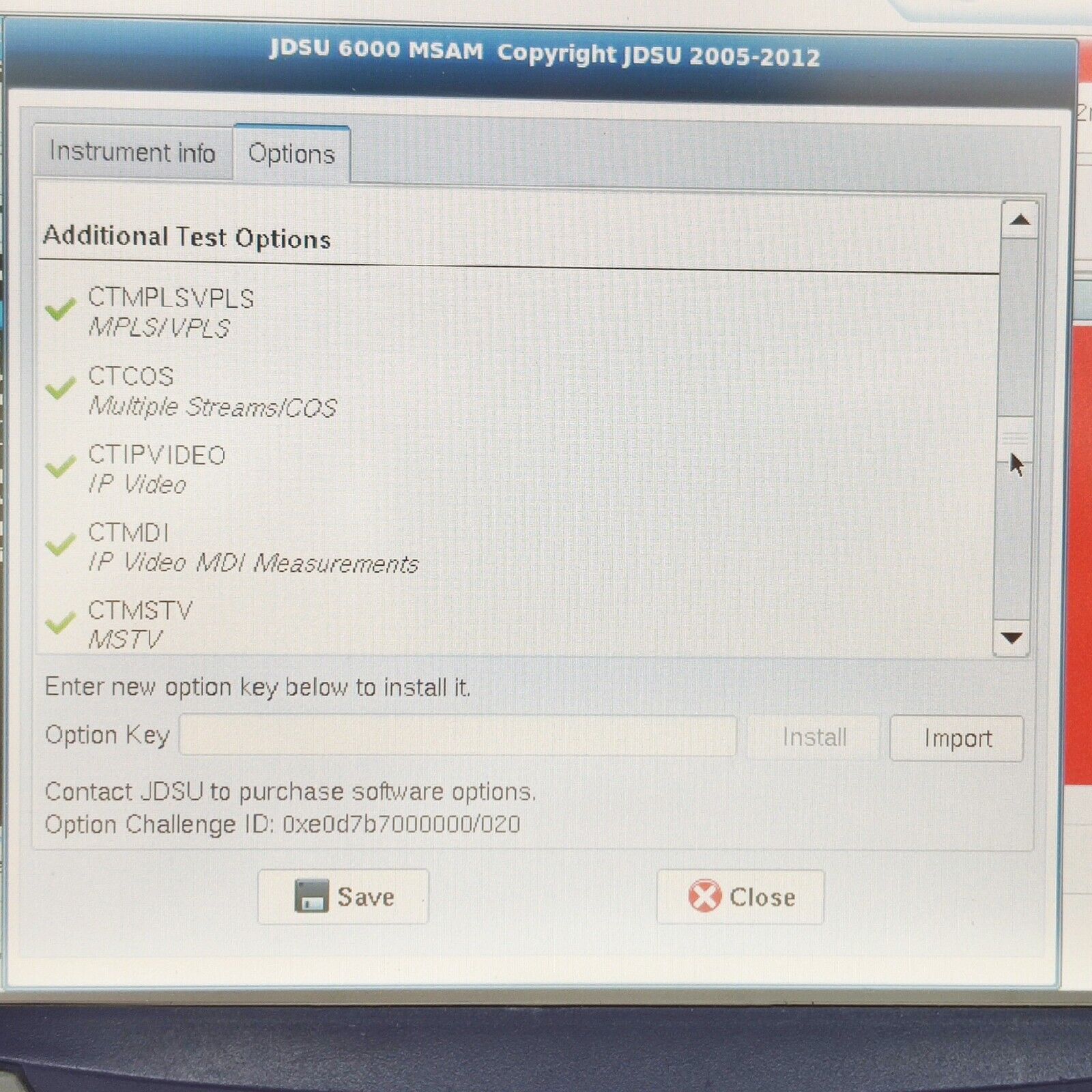 Viavi JDSU T-BERD 6000A w/ BERT MSAM Ethernet C1004 10G LAN WAN Loaded w/ Opts.