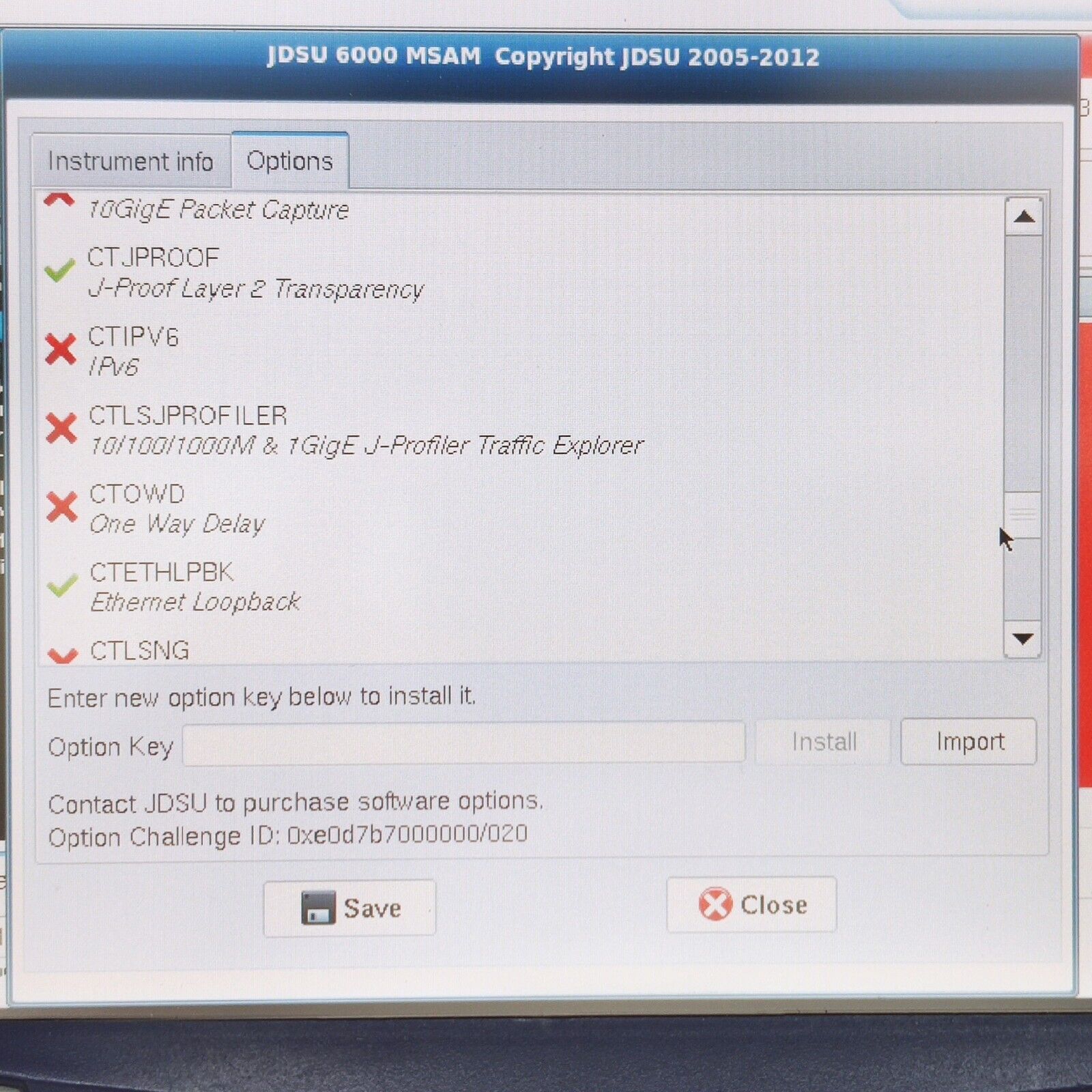 Viavi JDSU T-BERD 6000A w/ BERT MSAM Ethernet C1004 10G LAN WAN Loaded w/ Opts.