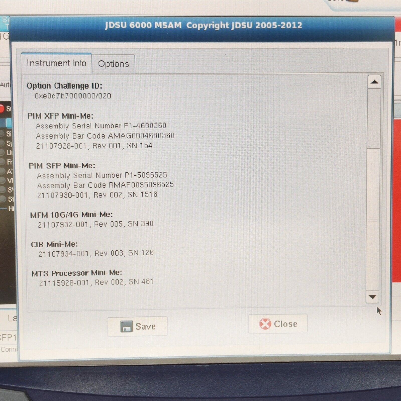 Viavi JDSU T-BERD 6000A w/ BERT MSAM Ethernet C1004 10G LAN WAN Loaded w/ Opts.