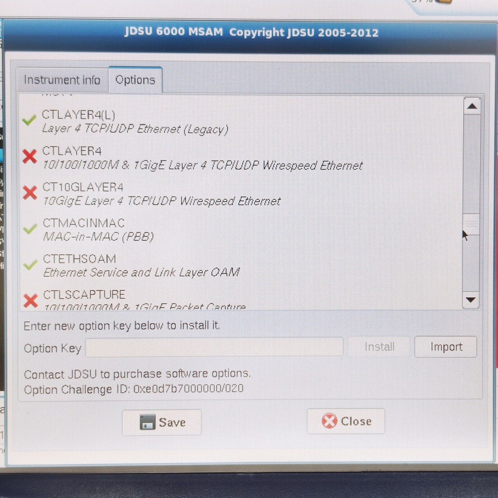 Viavi JDSU T-BERD 6000A w/ BERT MSAM Ethernet C1004 10G LAN WAN Loaded w/ Opts.