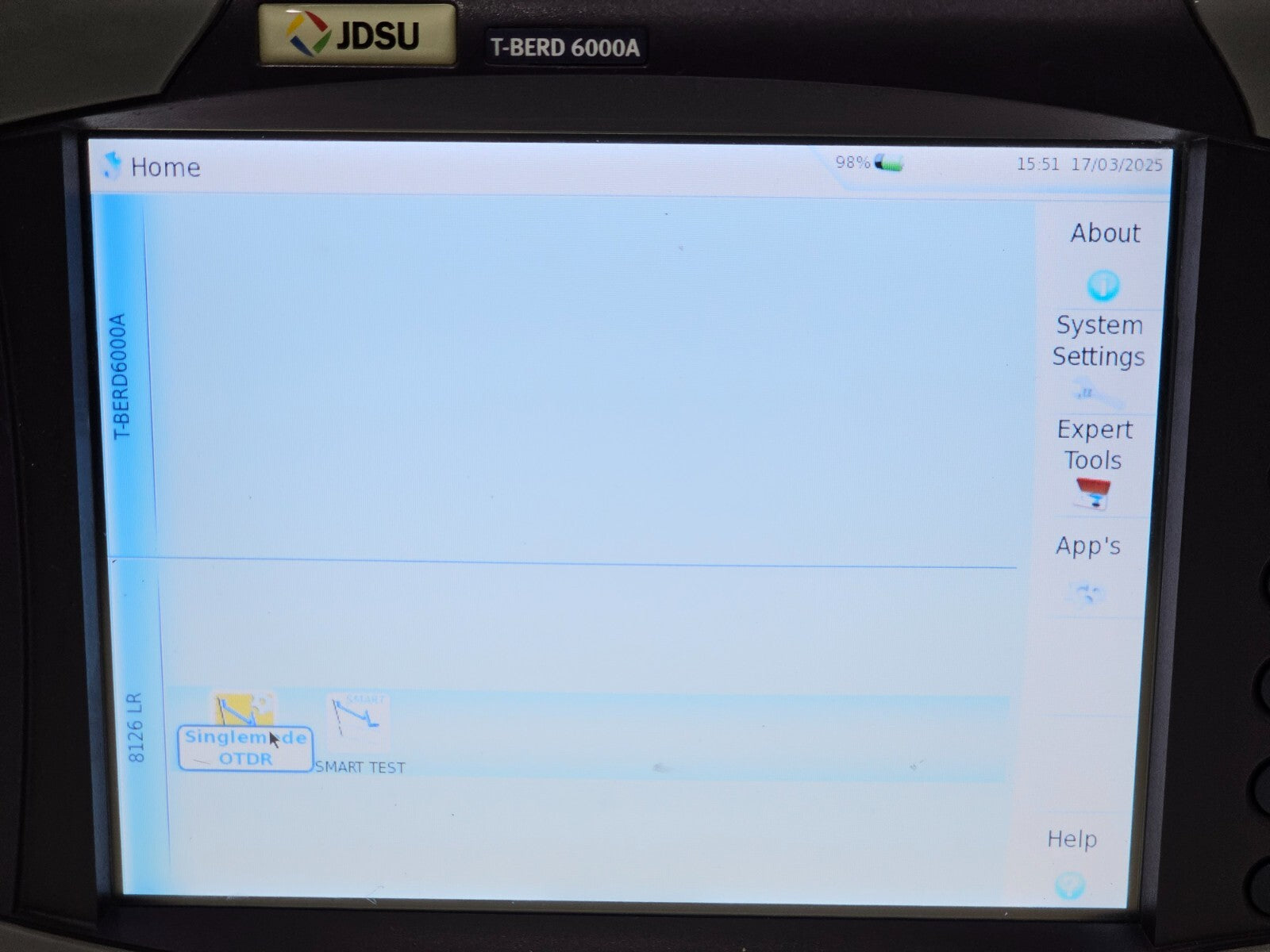 Viavi JDSU T-BERD 6000A with 8126 LR OTDR 1310/1550 nm Singlemode Long Range