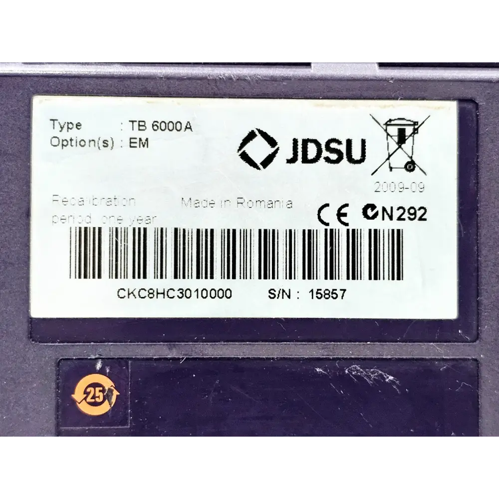 Close-up of 8126 LR OTDR module optical output ports at 1310 and 1550 nm