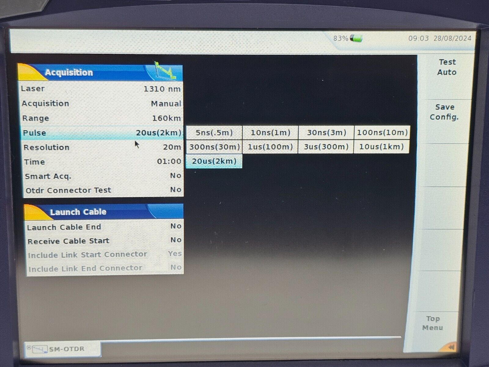 Viavi JDSU T-BERD TB 6000A with 8126B SM OTDR 1310/1550nm 41/40 dB E8126B APC FC